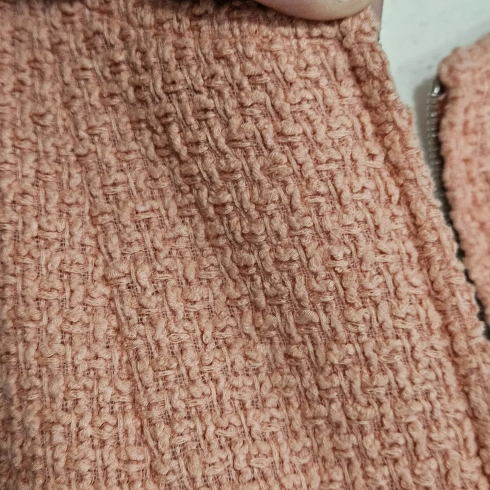 CHANEL Pink Textured Midi Dress
